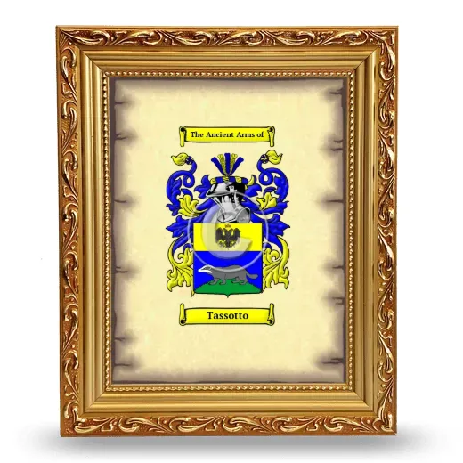 Tassotto Coat of Arms Framed - Gold