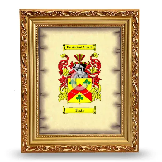 Taste Coat of Arms Framed - Gold