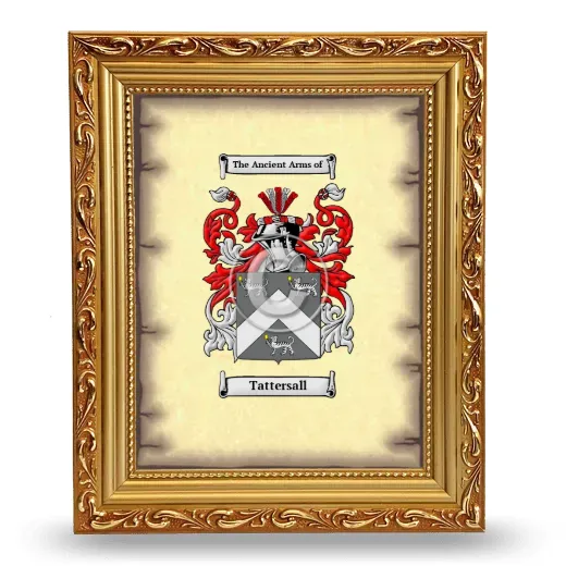 Tattersall Coat of Arms Framed - Gold