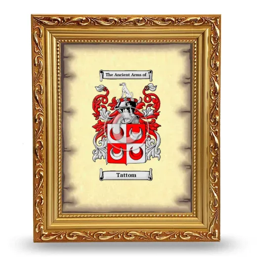 Tattom Coat of Arms Framed - Gold