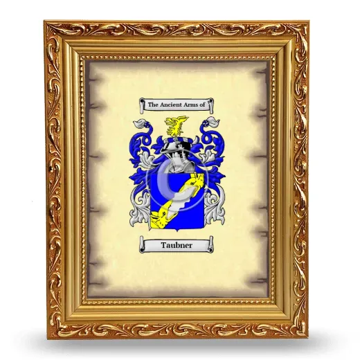 Taubner Coat of Arms Framed - Gold