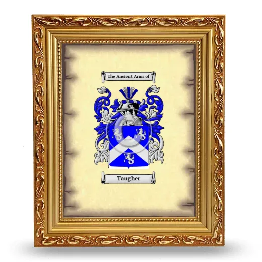Taugher Coat of Arms Framed - Gold