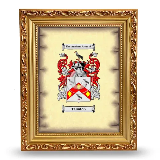 Taunton Coat of Arms Framed - Gold