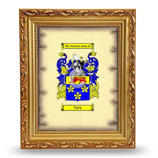 Tavy Coat of Arms Framed - Gold