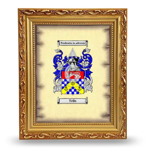 Telis Coat of Arms Framed - Gold