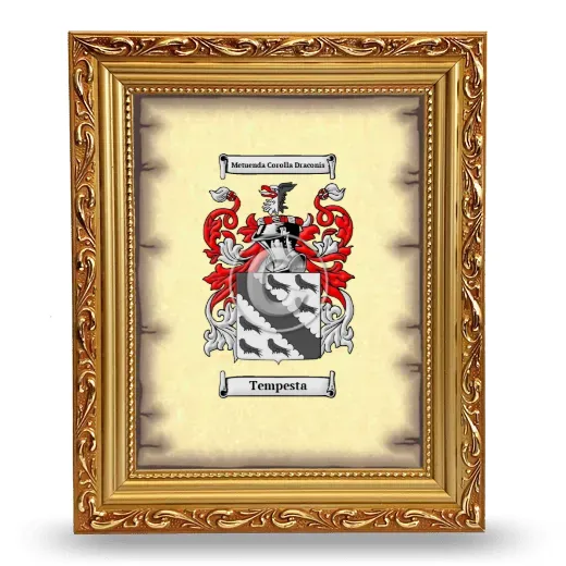 Tempesta Coat of Arms Framed - Gold