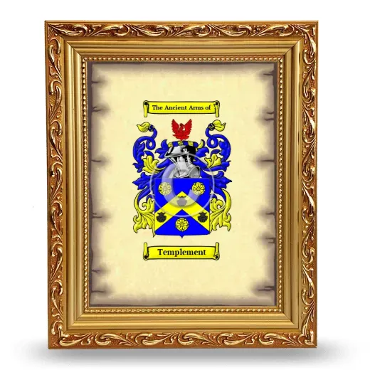 Templement Coat of Arms Framed - Gold