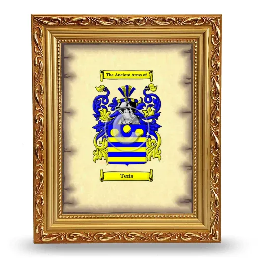 Teris Coat of Arms Framed - Gold