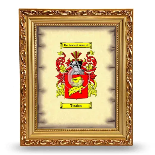 Testino Coat of Arms Framed - Gold