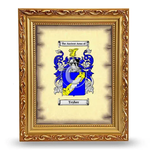 Teyber Coat of Arms Framed - Gold