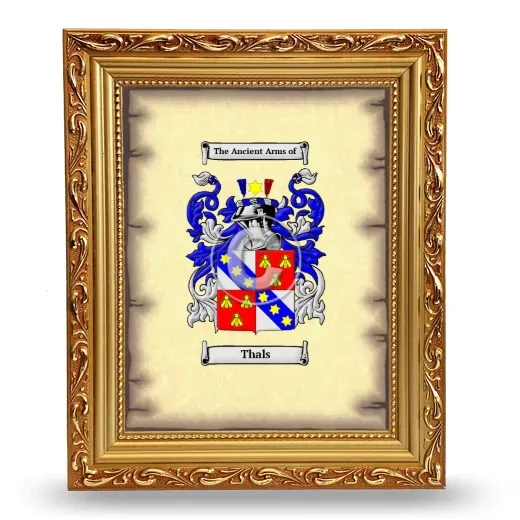 Thals Coat of Arms Framed - Gold
