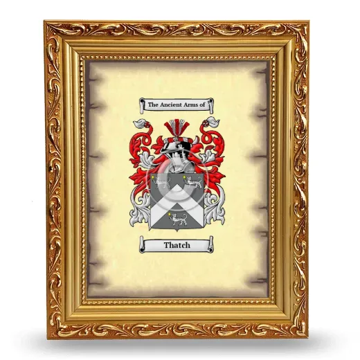 Thatch Coat of Arms Framed - Gold