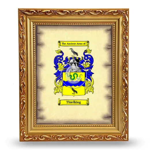 Thielking Coat of Arms Framed - Gold
