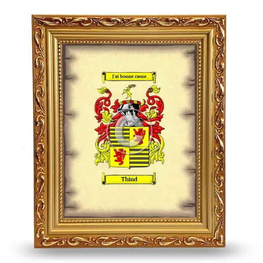 Thind Coat of Arms Framed - Gold
