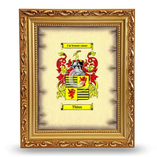 Thinn Coat of Arms Framed - Gold