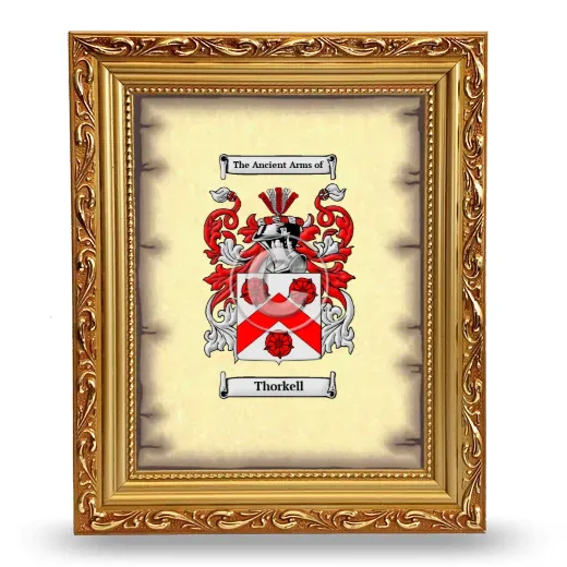Thorkell Coat of Arms Framed - Gold
