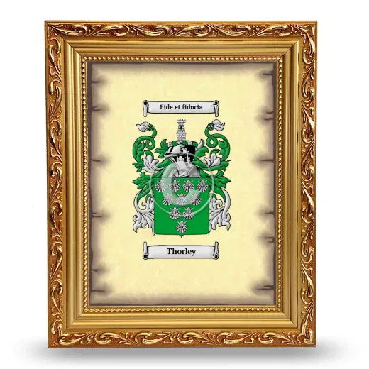 Thorley Coat of Arms Framed - Gold