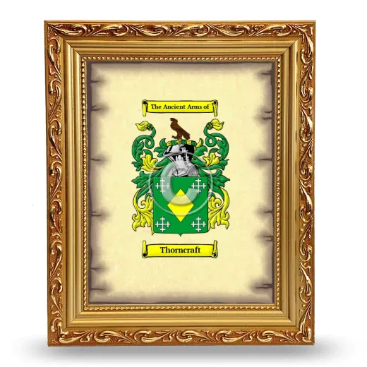 Thorncraft Coat of Arms Framed - Gold