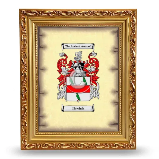 Thwink Coat of Arms Framed - Gold