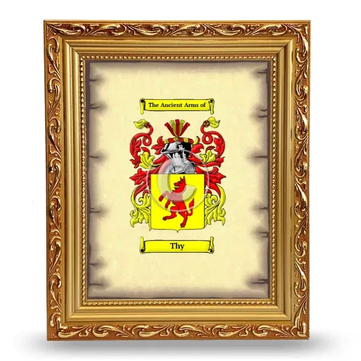 Thy Coat of Arms Framed - Gold