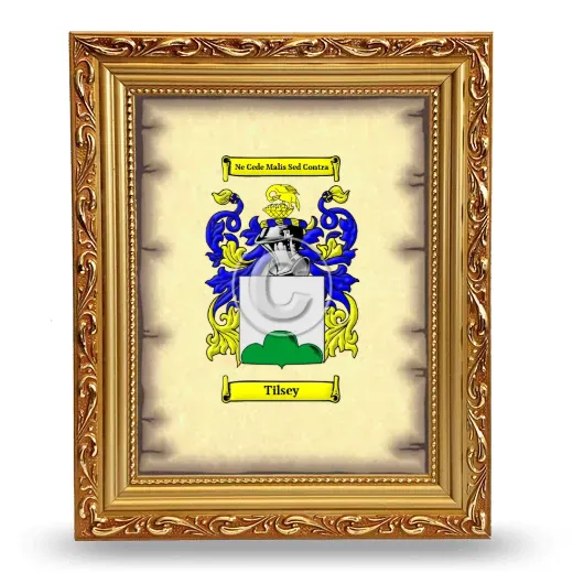 Tilsey Coat of Arms Framed - Gold
