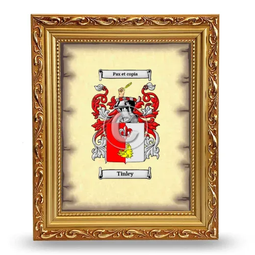 Tinley Coat of Arms Framed - Gold