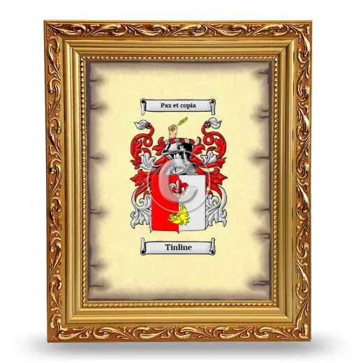 Tinline Coat of Arms Framed - Gold