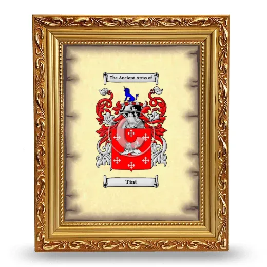 Tint Coat of Arms Framed - Gold