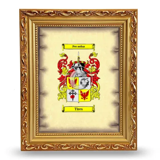 Tires Coat of Arms Framed - Gold