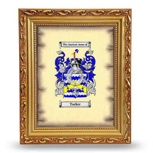 Tocker Coat of Arms Framed - Gold