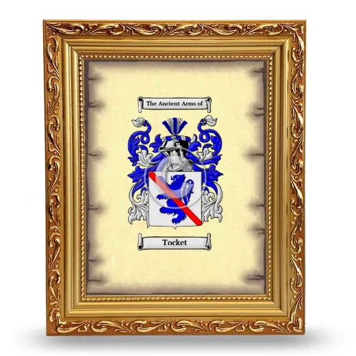 Tocket Coat of Arms Framed - Gold