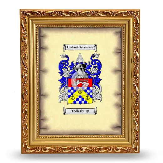 Tollesbury Coat of Arms Framed - Gold