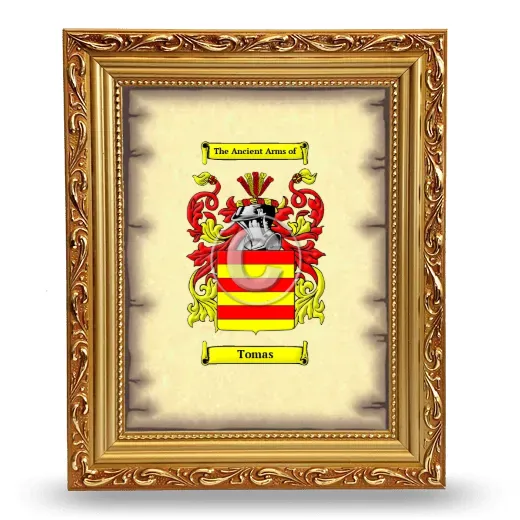 Tomas Coat of Arms Framed - Gold