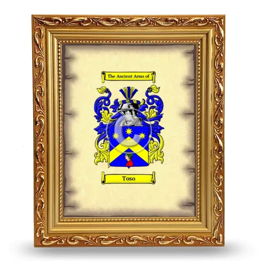 Toso Coat of Arms Framed - Gold