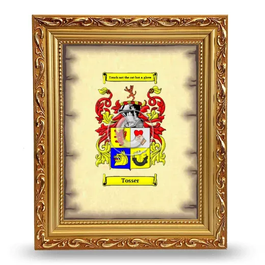 Tosser Coat of Arms Framed - Gold