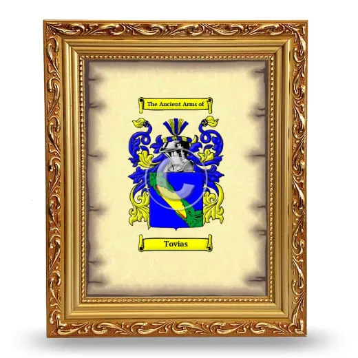 Tovias Coat of Arms Framed - Gold