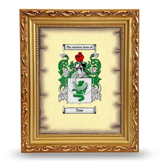 Tow Coat of Arms Framed - Gold