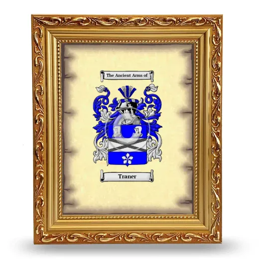 Traner Coat of Arms Framed - Gold
