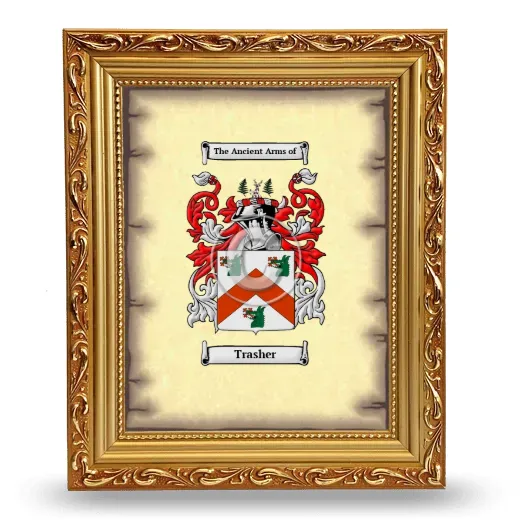 Trasher Coat of Arms Framed - Gold