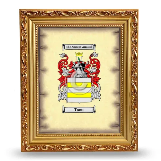 Traut Coat of Arms Framed - Gold