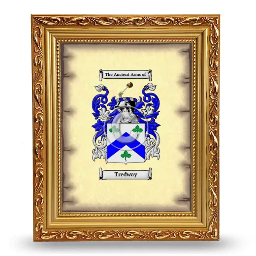 Tredway Coat of Arms Framed - Gold