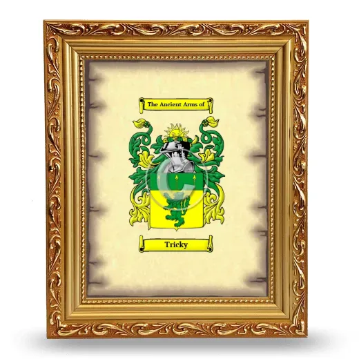 Tricky Coat of Arms Framed - Gold