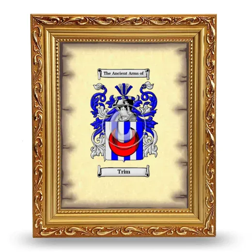 Trim Coat of Arms Framed - Gold