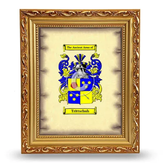 Trittschuh Coat of Arms Framed - Gold