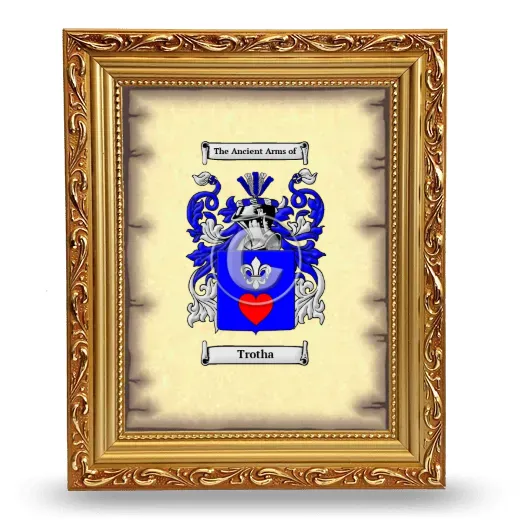 Trotha Coat of Arms Framed - Gold