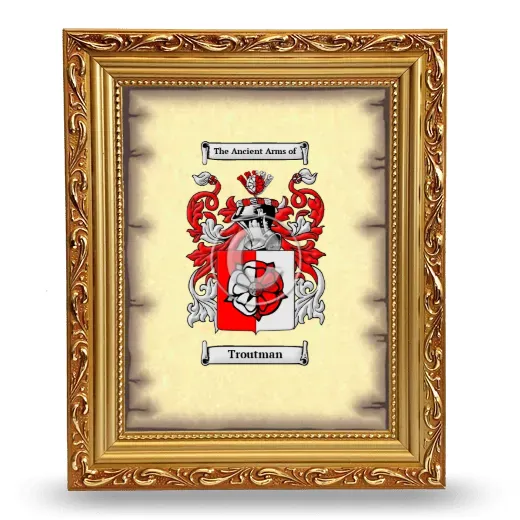 Troutman Coat of Arms Framed - Gold