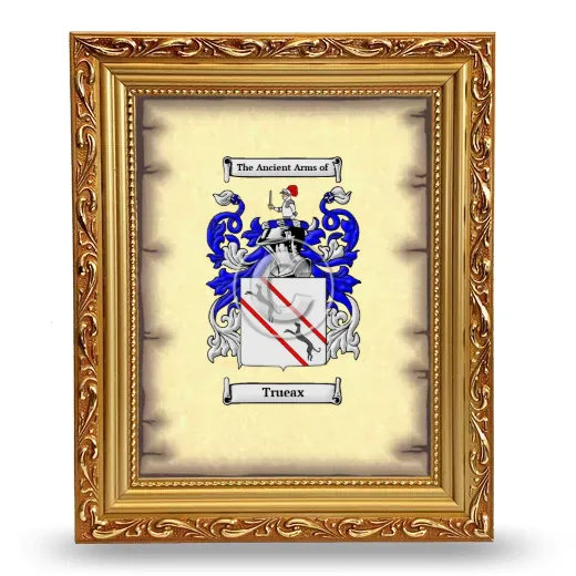 Trueax Coat of Arms Framed - Gold