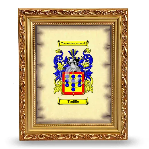 Trujillo Coat of Arms Framed - Gold