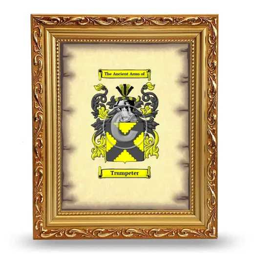 Trumpeter Coat of Arms Framed - Gold