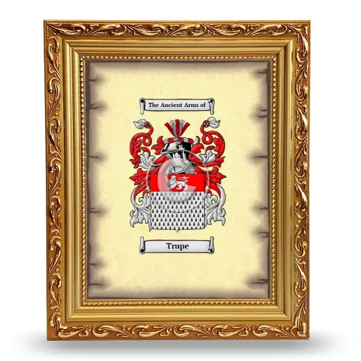 Trupe Coat of Arms Framed - Gold